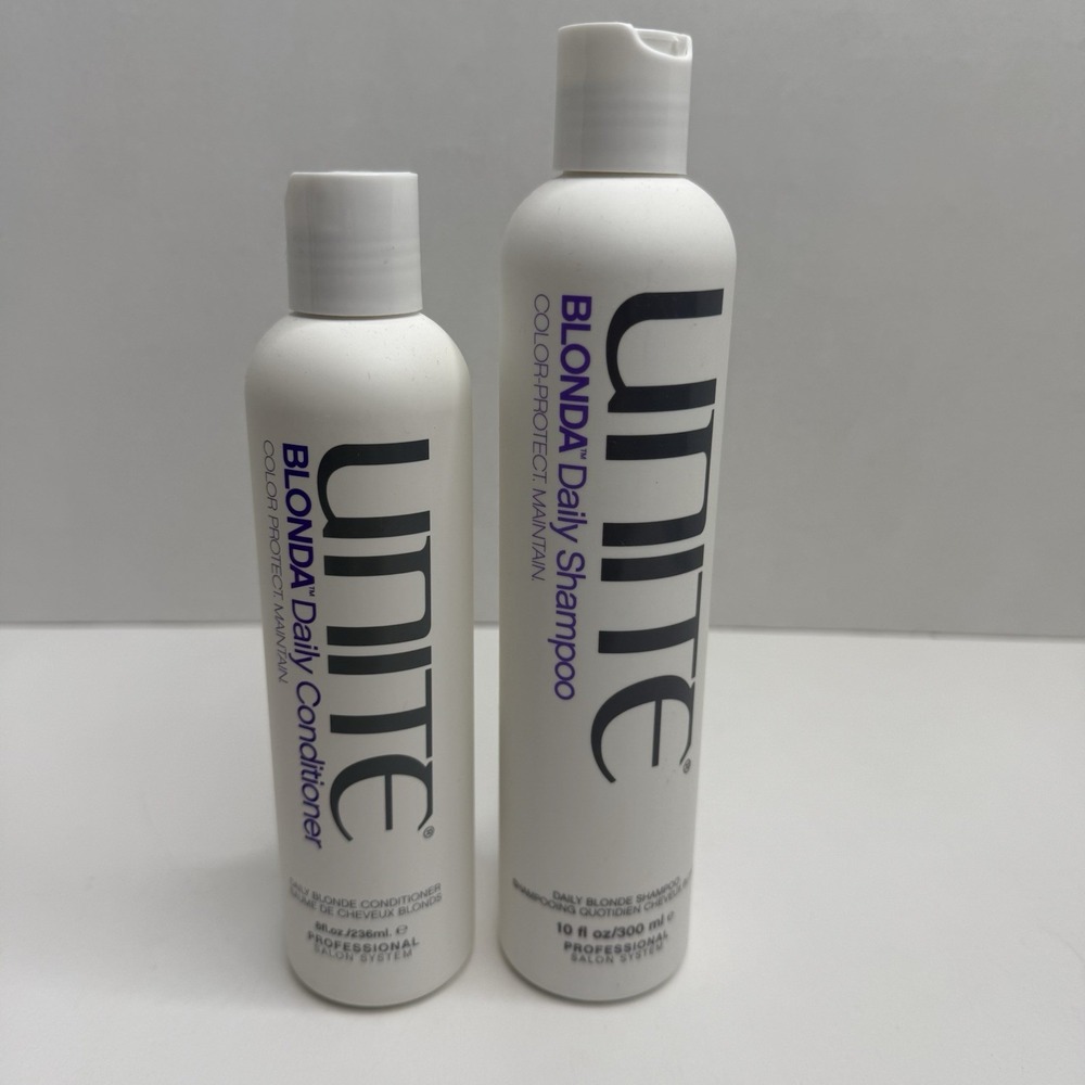 UNITE BLONDA Daily Shampoo 10oz + Conditioner 8oz Blonde Hair Set New